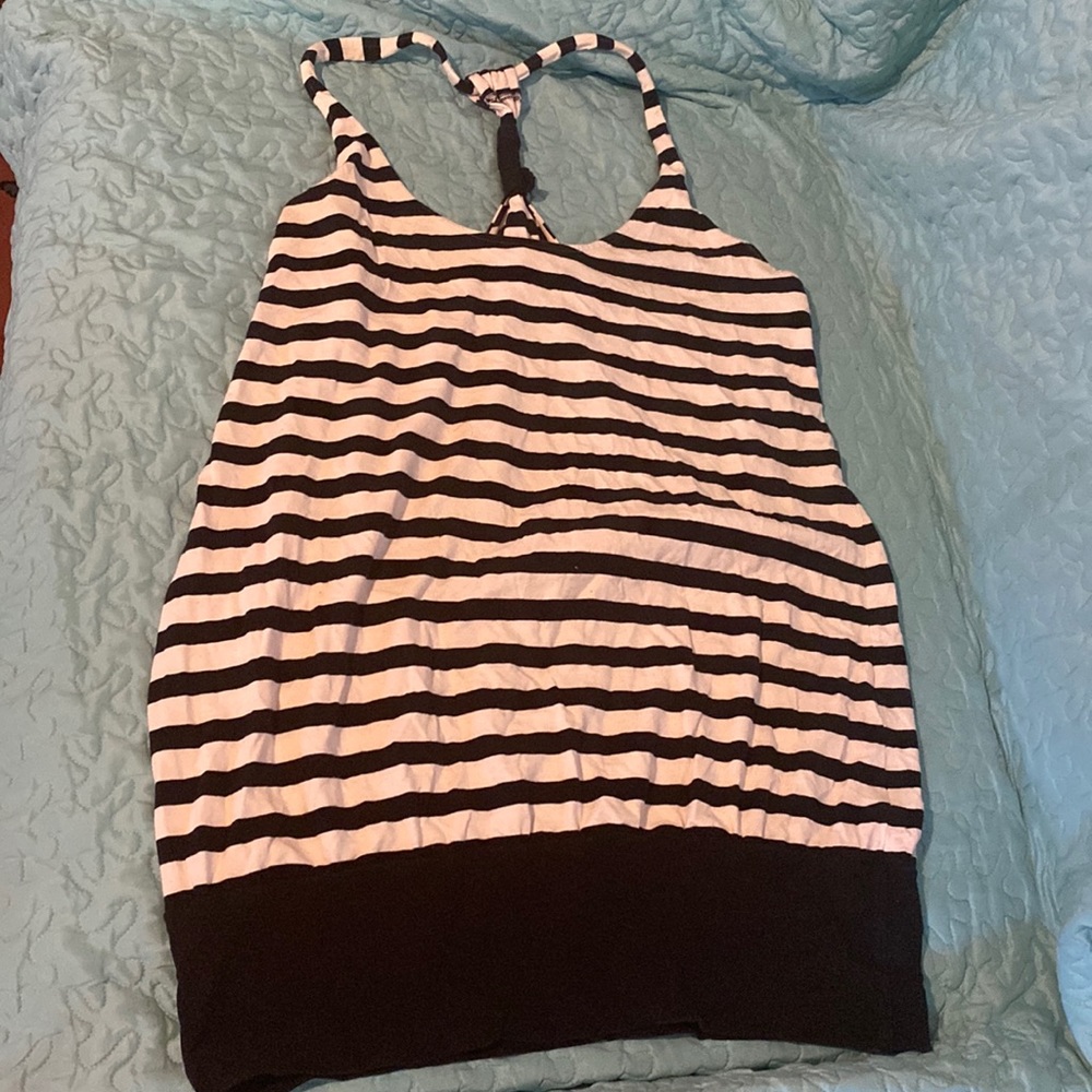 Stripped white and black dress